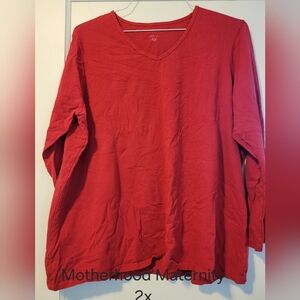 Classic Red Women's Maternity Shirt